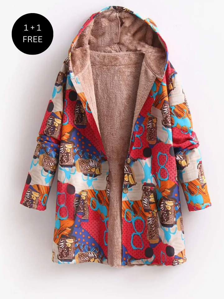 Lara™ | Printed Hooded Coat