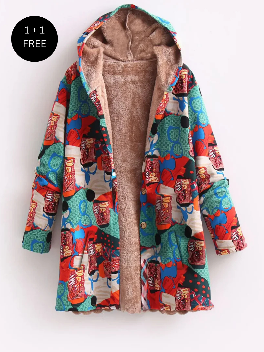 Lara™ | Printed Hooded Coat