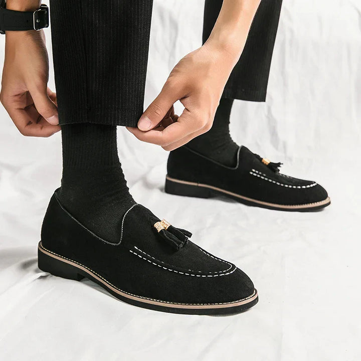 Men’s Tassel Suede Moccasins – Smart Casual Loafers