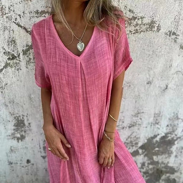 Naia™ – Robe V en coton et lin