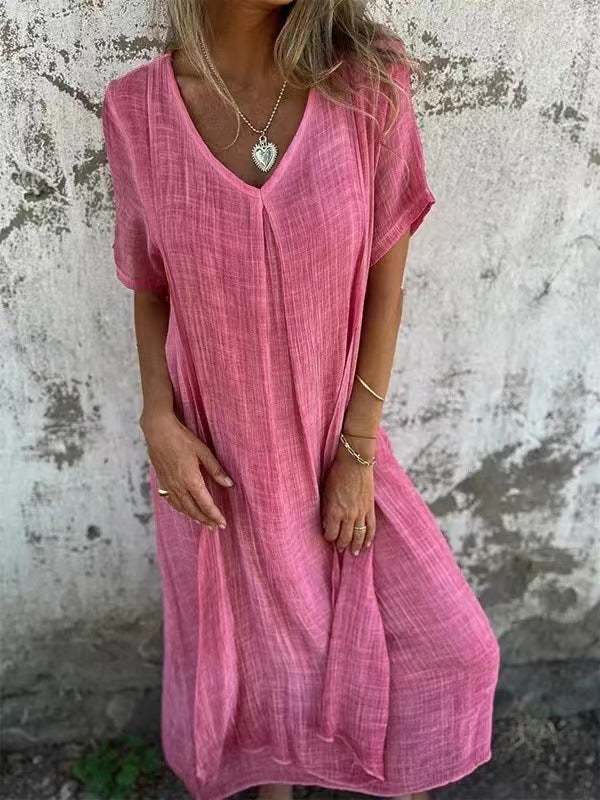 Naia™ – Robe V en coton et lin