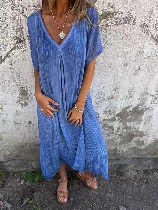 Naia™ – Robe V en coton et lin