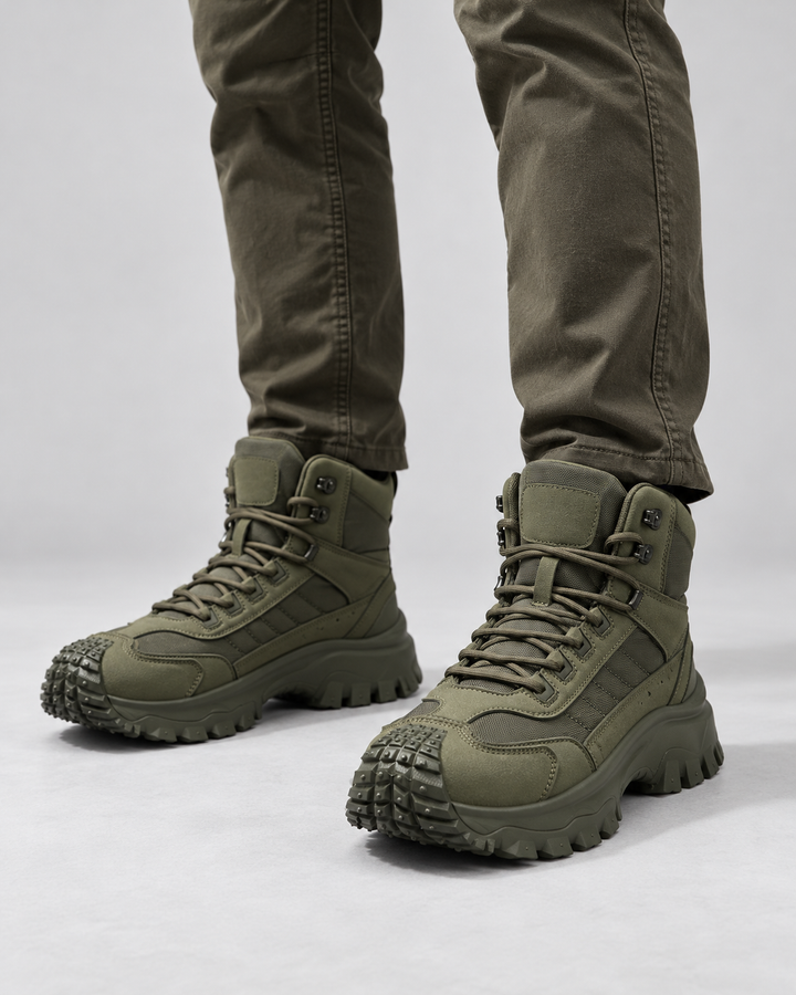Men’s Hiking Boots – Lightweight High-Top Walking & Combat-Style Boots with Grip Sole