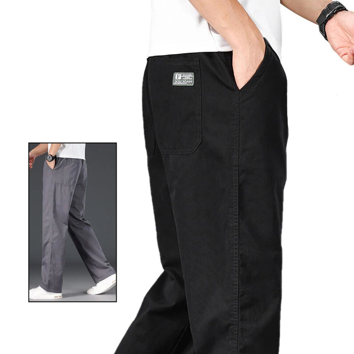 Men’s Relaxed Fit Cotton Trousers – Casual Everyday Pants
