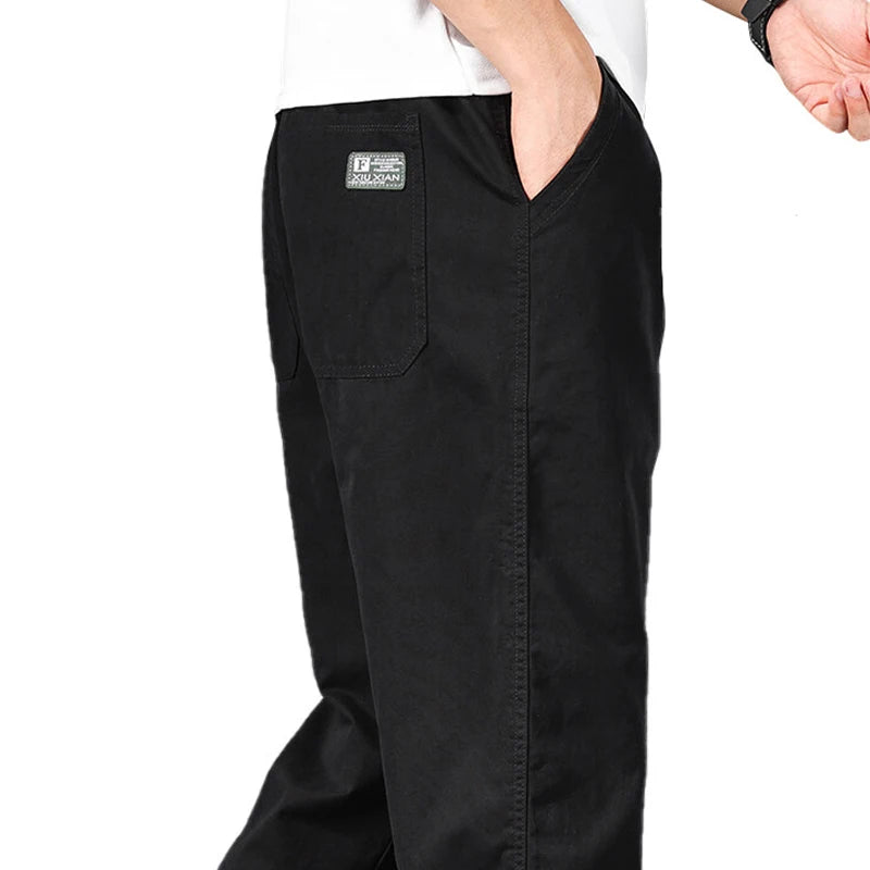 Men’s Relaxed Fit Cotton Trousers – Casual Everyday Pants