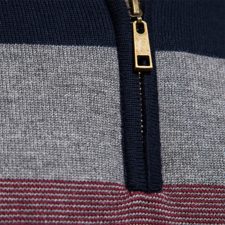 Men’s Cotton Zip Neck Jumper – Smart Casual Half-Zip Knit Sweater for Everyday Wear