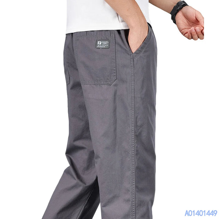 Men’s Relaxed Fit Cotton Trousers – Casual Everyday Pants