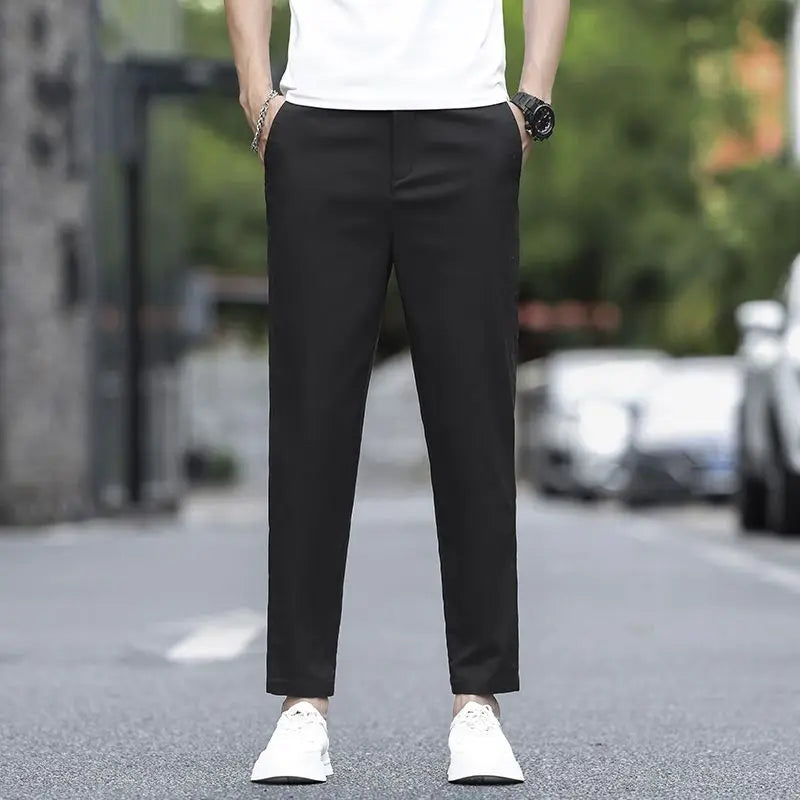 Men’s Stretch Chino Trousers – Slim Fit Smart Casual Pants