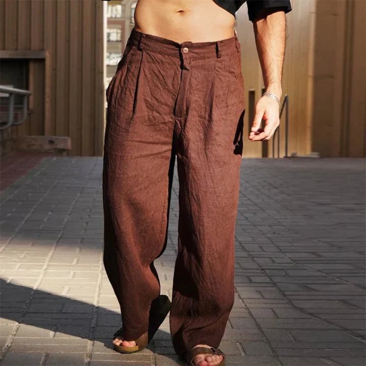 Carson ™  - Wide Leg Linen Trousers