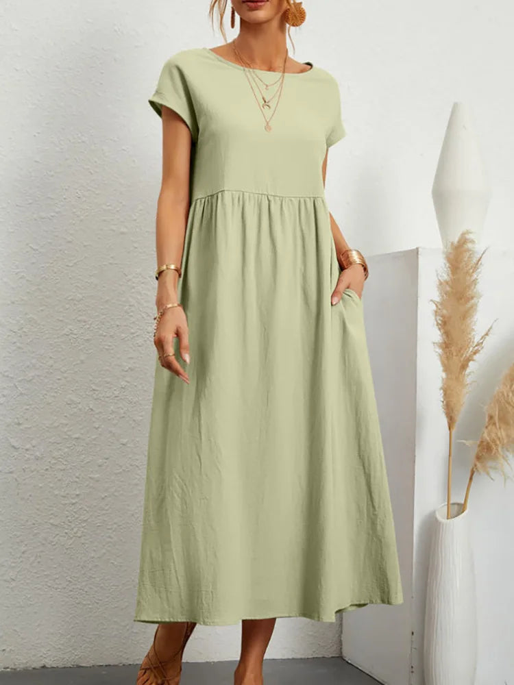 Azra™ - Elegant Linen Dress