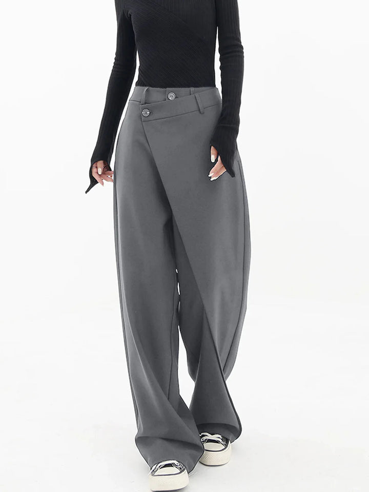 Heather™-  Asymmetric Wide-Leg Trousers