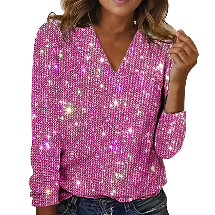 Taylor | Sparkly V-Neck Blouse