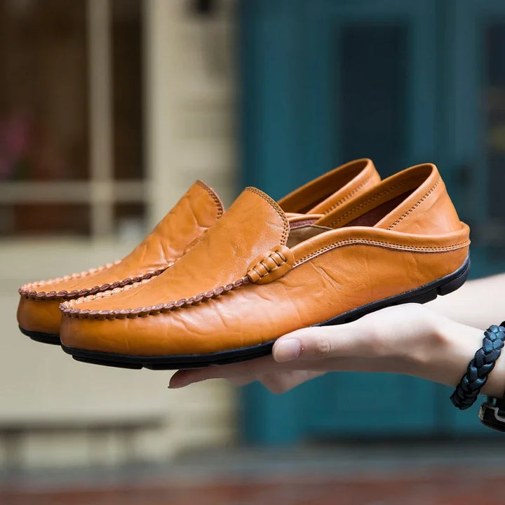 Men's Leather Slip-On Loafers