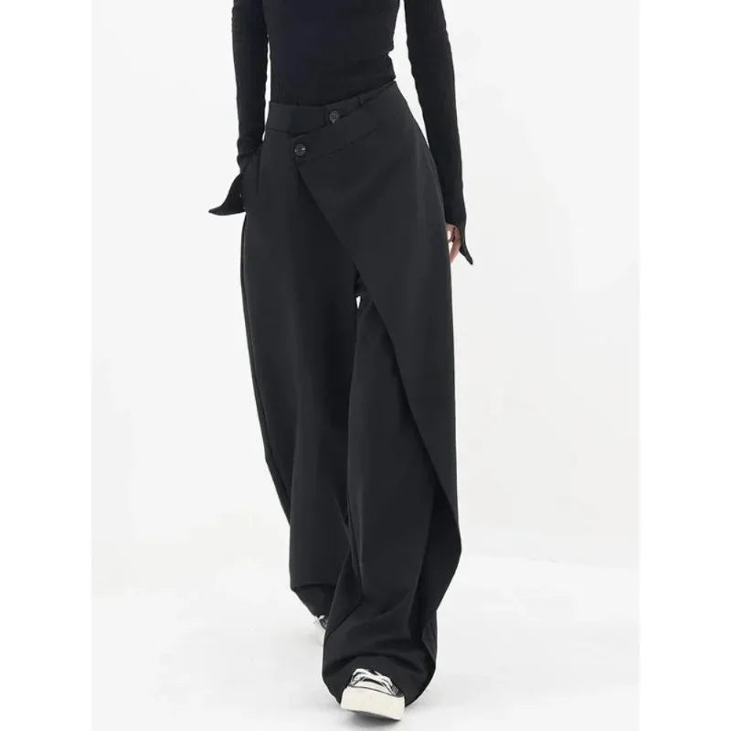 Heather™-  Asymmetric Wide-Leg Trousers