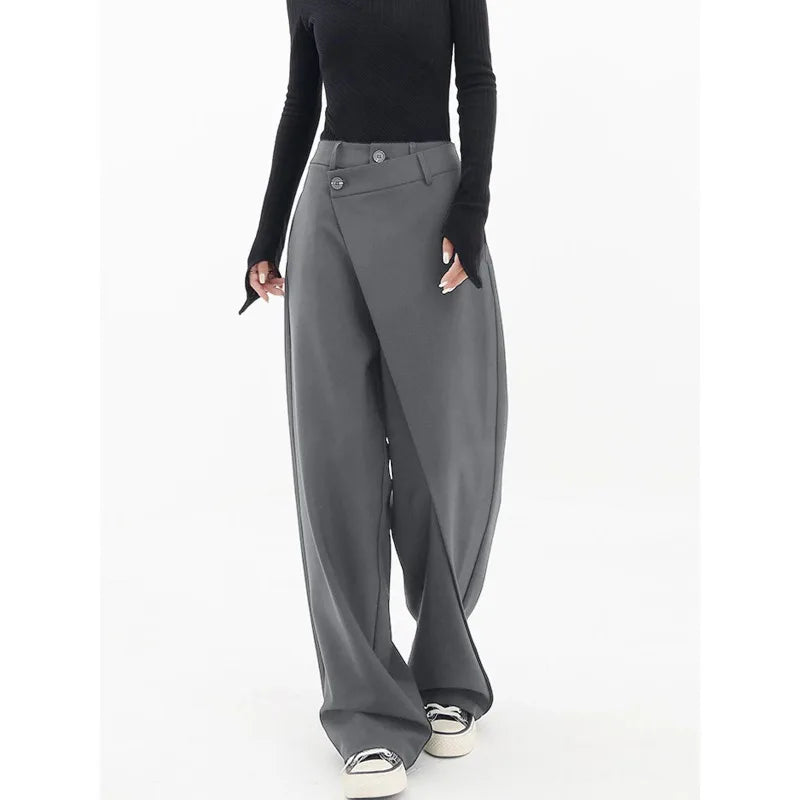 Heather™-  Asymmetric Wide-Leg Trousers