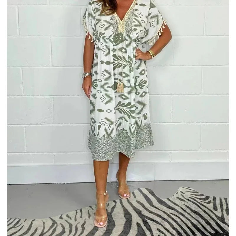 Nelly™ - Printed Casual Dress