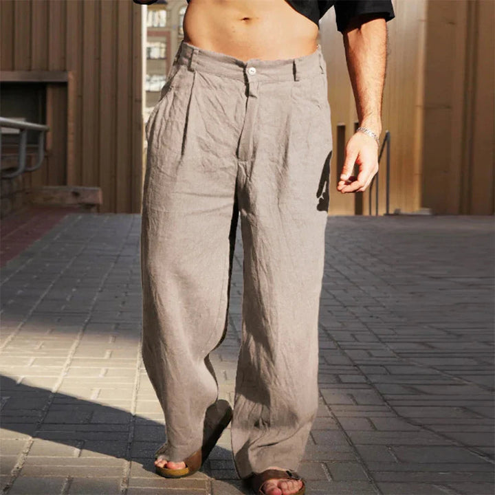 Carson ™  - Wide Leg Linen Trousers