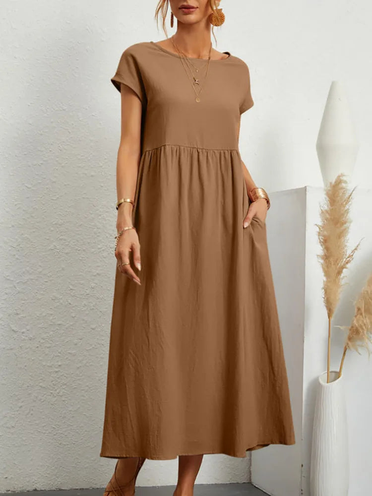 Azra™ - Elegant Linen Dress