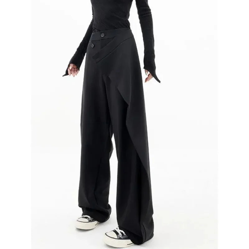 Heather™-  Asymmetric Wide-Leg Trousers