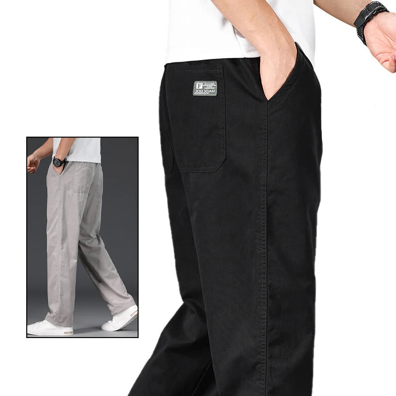 Men’s Relaxed Fit Cotton Trousers – Casual Everyday Pants