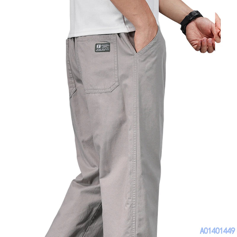 Men’s Relaxed Fit Cotton Trousers – Casual Everyday Pants