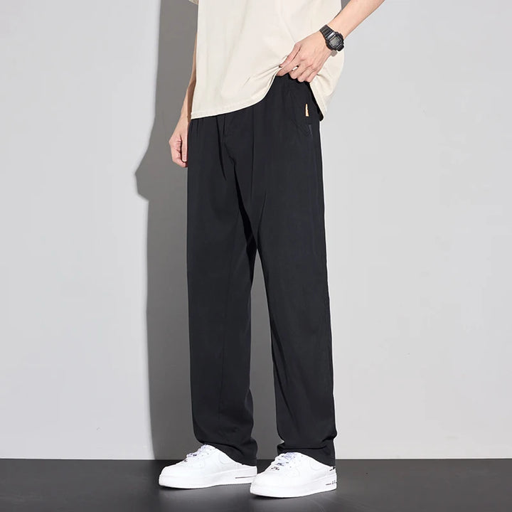 2026 Thin Summer New Men's Soft Lyocell Casual Pants Comfortable Fashion Solid Color Simple Male Trousers Brand Clothing
