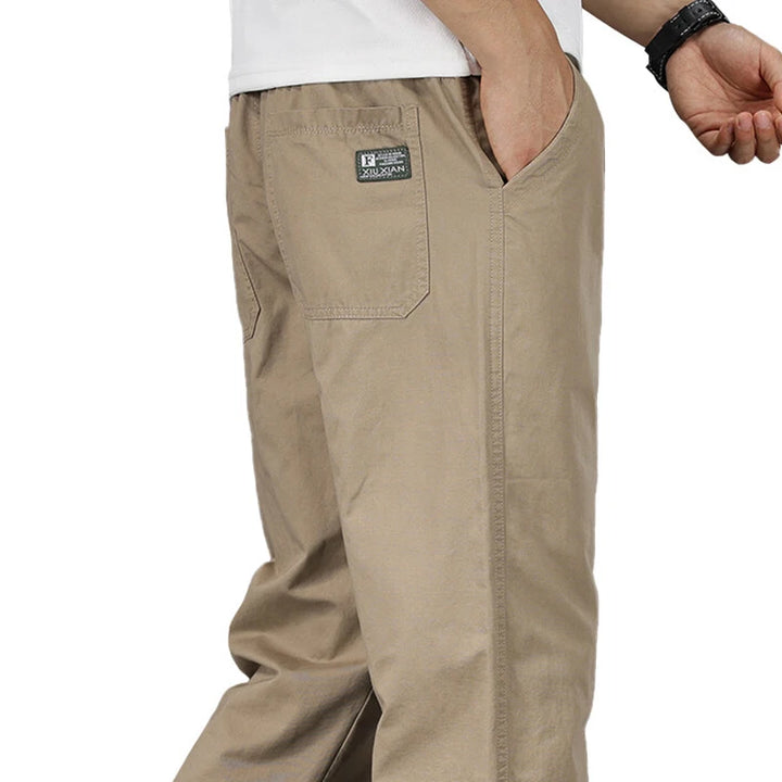 Men’s Relaxed Fit Cotton Trousers – Casual Everyday Pants