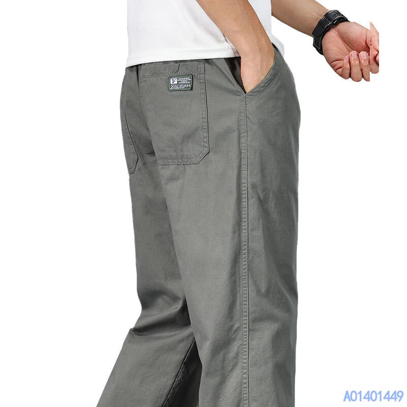 Men’s Relaxed Fit Cotton Trousers – Casual Everyday Pants
