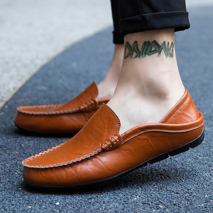 Men's Leather Slip-On Loafers