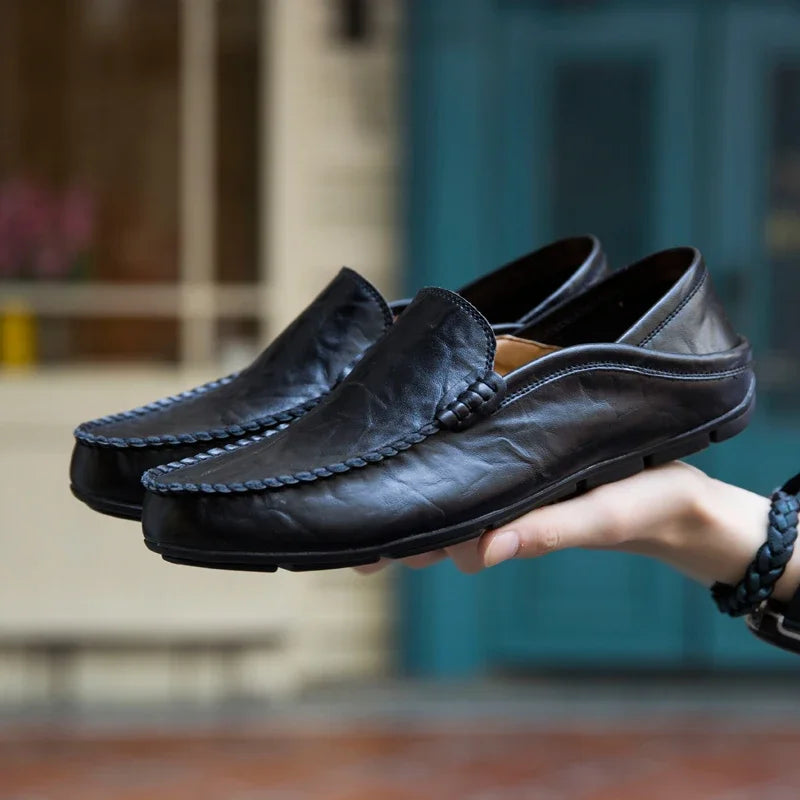 Men's Leather Slip-On Loafers