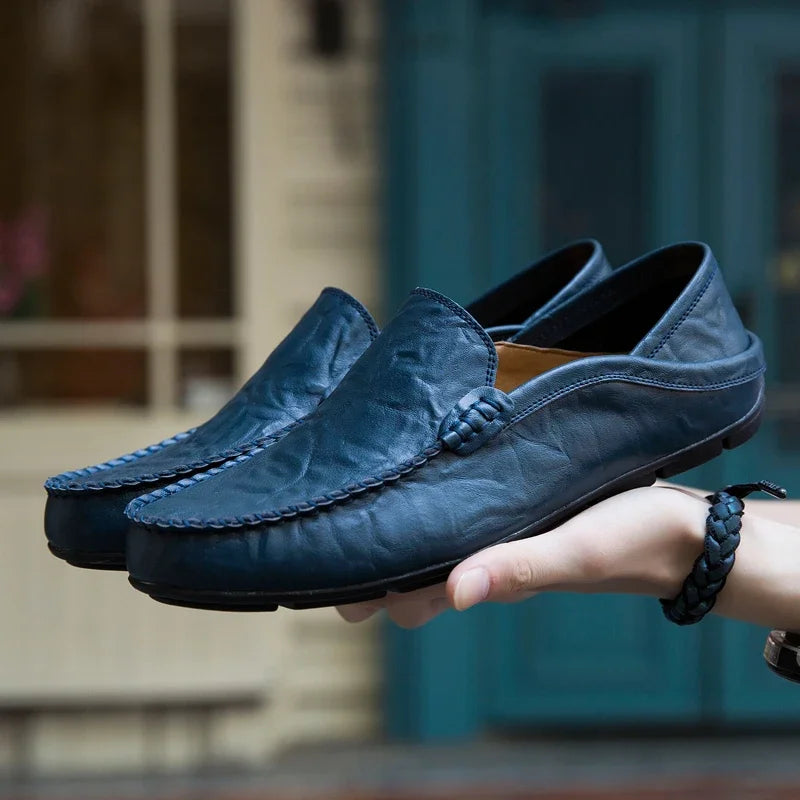 Men's Leather Slip-On Loafers