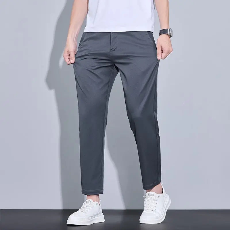 Men’s Stretch Chino Trousers – Slim Fit Smart Casual Pants