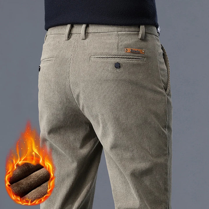 Fleece-Lined Corduroy Trousers