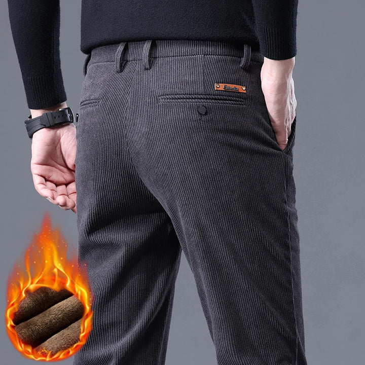 Fleece-Lined Corduroy Trousers