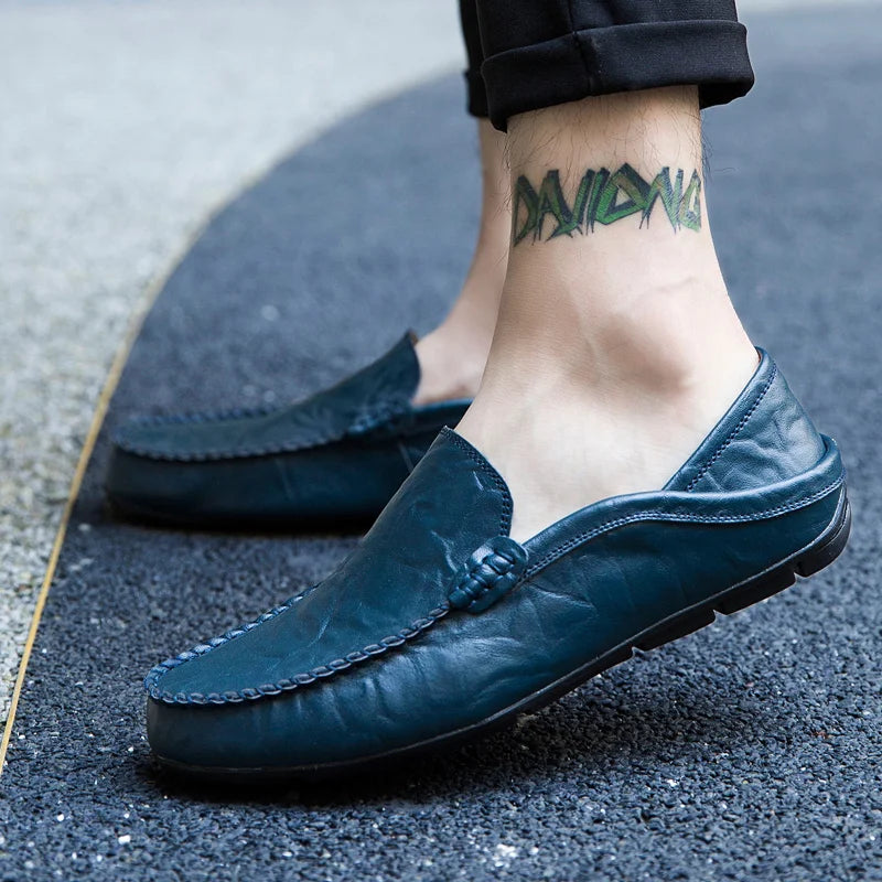 Men's Leather Slip-On Loafers