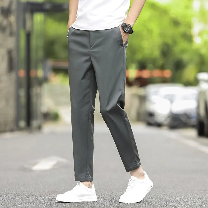Men’s Stretch Chino Trousers – Slim Fit Smart Casual Pants