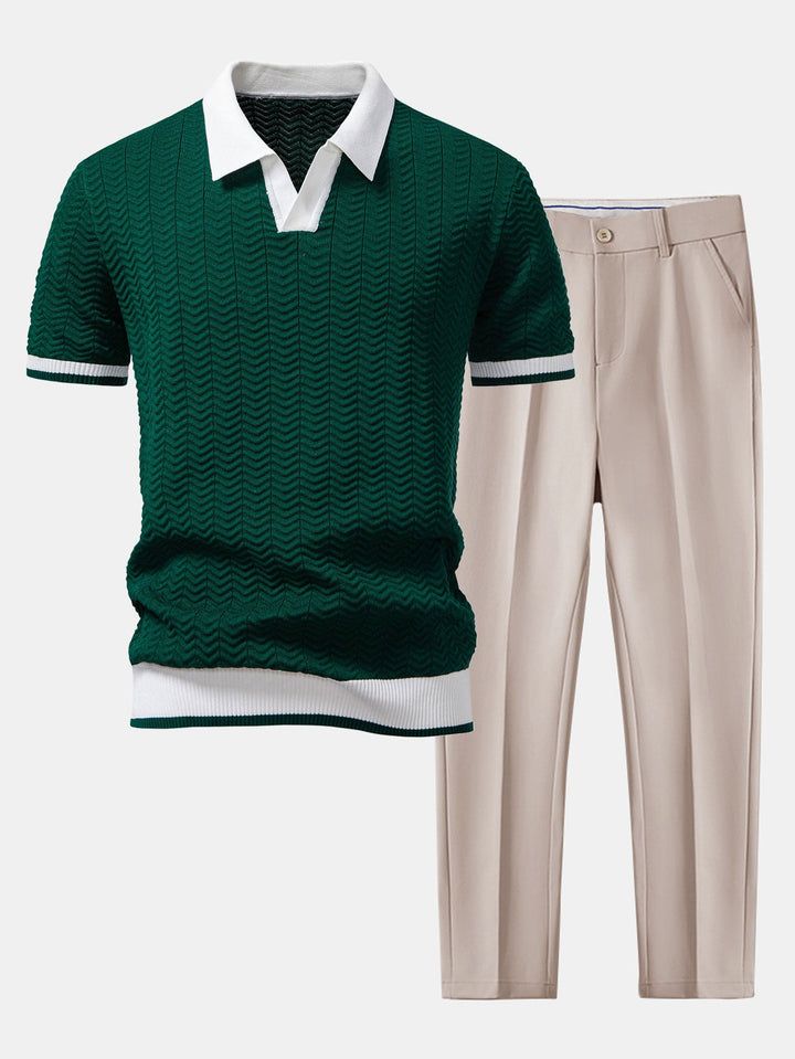Men’s Knit Polo Co-Ord Set