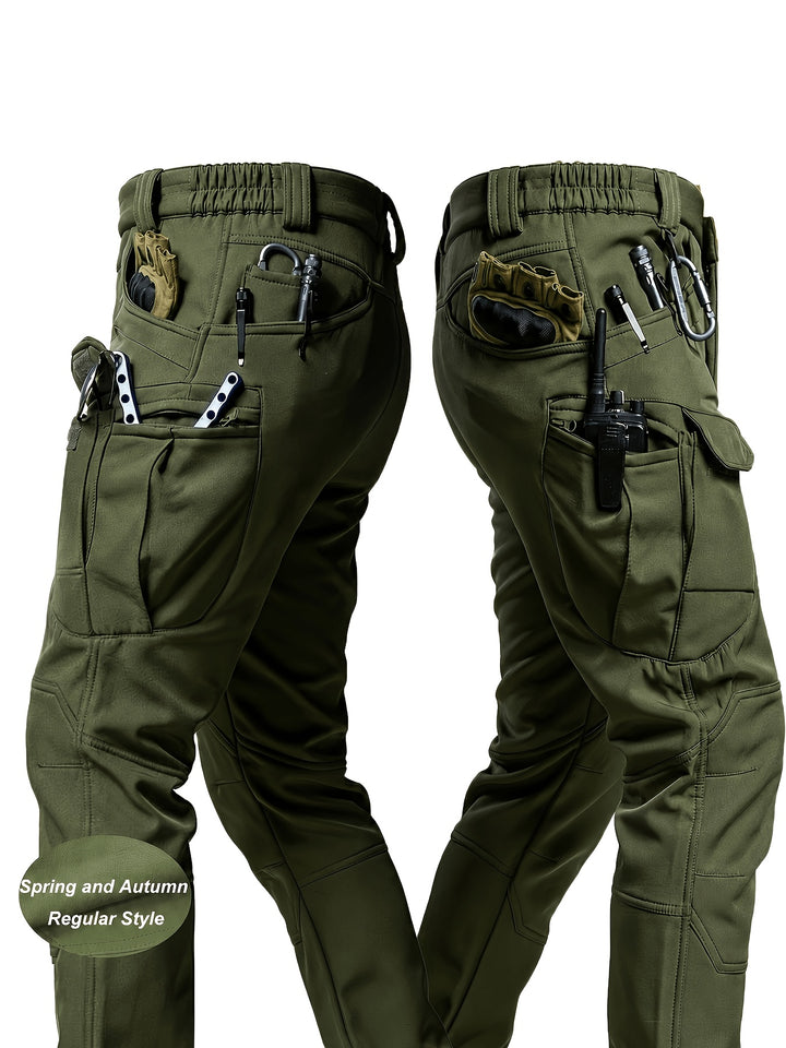 Men's Tactical Cargo Pants - Stretch Fabric with Multiple Pockets, Regular Fit, Machine Washable - Elastic Waist for Everyday Comfort - Durable Outdoor Hiking and Casual Workwear - Casual Cargo Pants