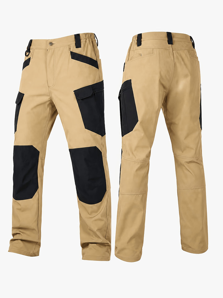Men's Tactical Cargo Pants - Stretch Fabric with Multiple Pockets, Regular Fit, Machine Washable - Elastic Waist for Everyday Comfort - Durable Outdoor Hiking and Casual Workwear - Casual Cargo Pants