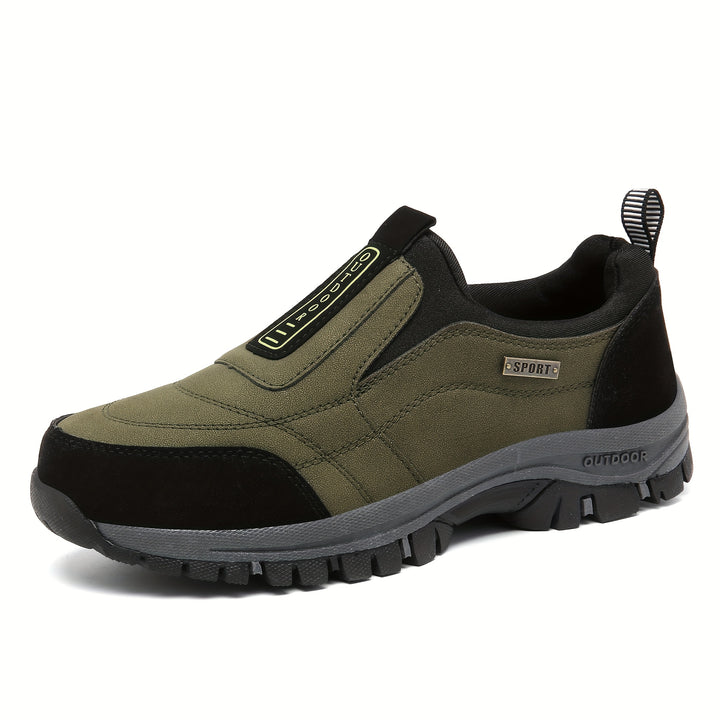 Men'S Large-sized Thick Soled Hiking Shoes | Sports, Casual Slip-On with Upper and TPR Sole, All-Season Wear
