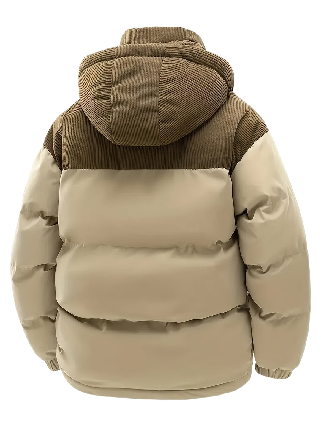 Men’s Thick Padded Winter Jacket – Hooded Warm Coat