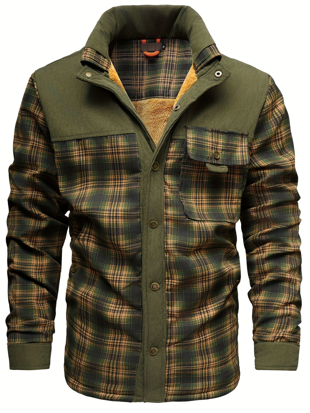 Men’s Fleece-Lined Plaid Jacket