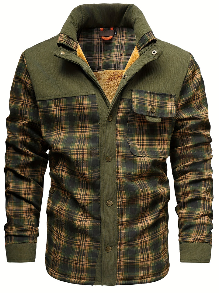 Men’s Fleece-Lined Plaid Jacket