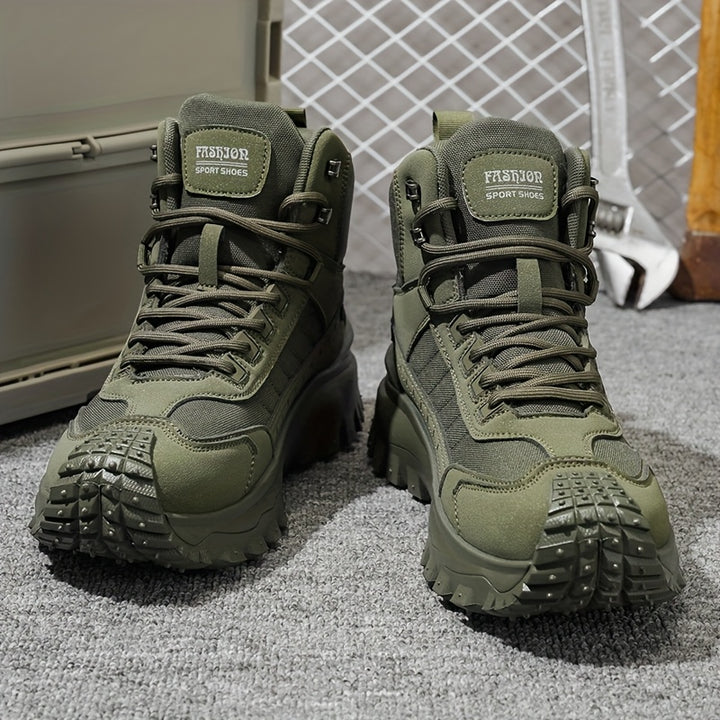 Autumn New High-Top Plus Size Casual Sports Shoes, Outdoor Hiking Boots, Comfortable Thick Sole Lightweight Casual Walking Shoes, Suitable for All-Season Daily Outdoor Activities, Walking And Travel, Mountaineering, Camping Gear