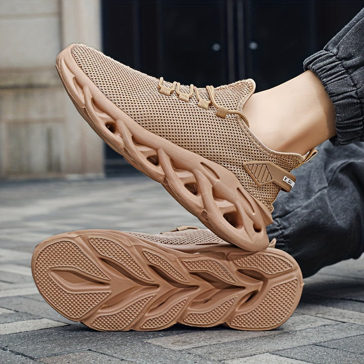 [Men's Running Shoes] Men's Lightweight Breathable Mesh Running Shoes - Large Size Fashion Casual Sports Shoes