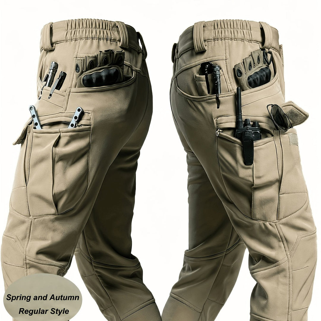 Men's Tactical Cargo Pants - Stretch Fabric with Multiple Pockets, Regular Fit, Machine Washable - Elastic Waist for Everyday Comfort - Durable Outdoor Hiking and Casual Workwear - Casual Cargo Pants