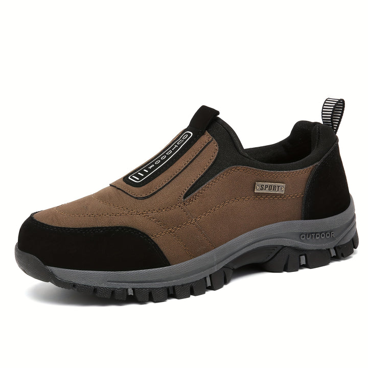 Men'S Large-sized Thick Soled Hiking Shoes | Sports, Casual Slip-On with Upper and TPR Sole, All-Season Wear