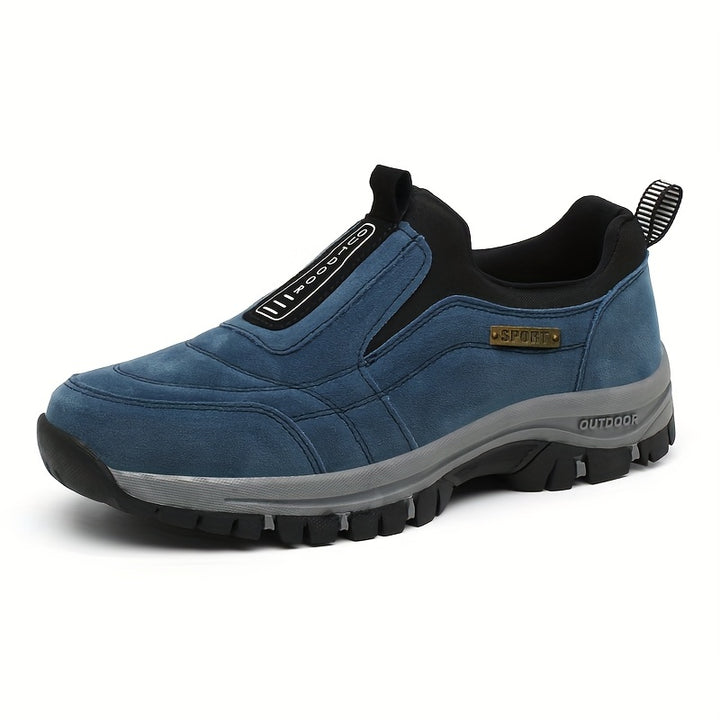 Men'S Large-sized Thick Soled Hiking Shoes | Sports, Casual Slip-On with Upper and TPR Sole, All-Season Wear