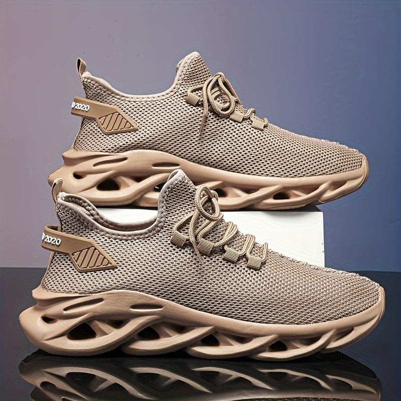 [Men's Running Shoes] Men's Lightweight Breathable Mesh Running Shoes - Large Size Fashion Casual Sports Shoes