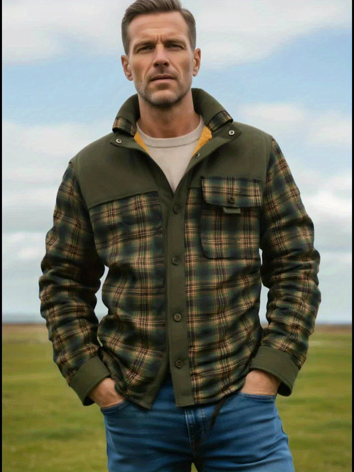 Men’s Fleece-Lined Plaid Jacket